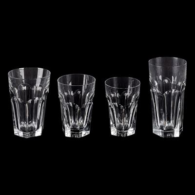 Baccarat, Servizio di bicchieri “Harcourt 1841” in cristallo molato e sfaccettato (48 pezzi)