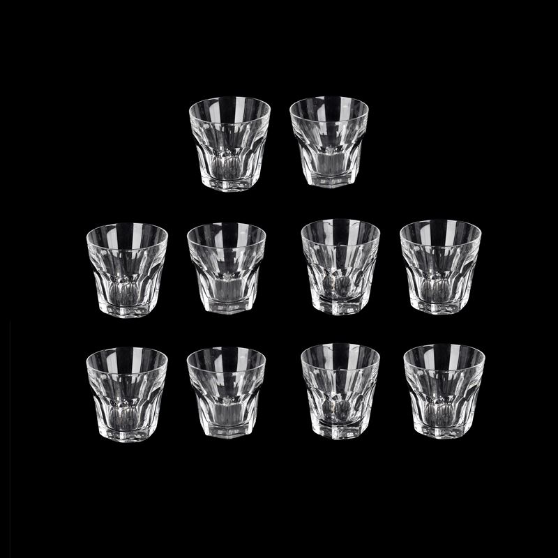 Baccarat, Set di 10 bicchieri modello “Tumbler Harcourt 1841”