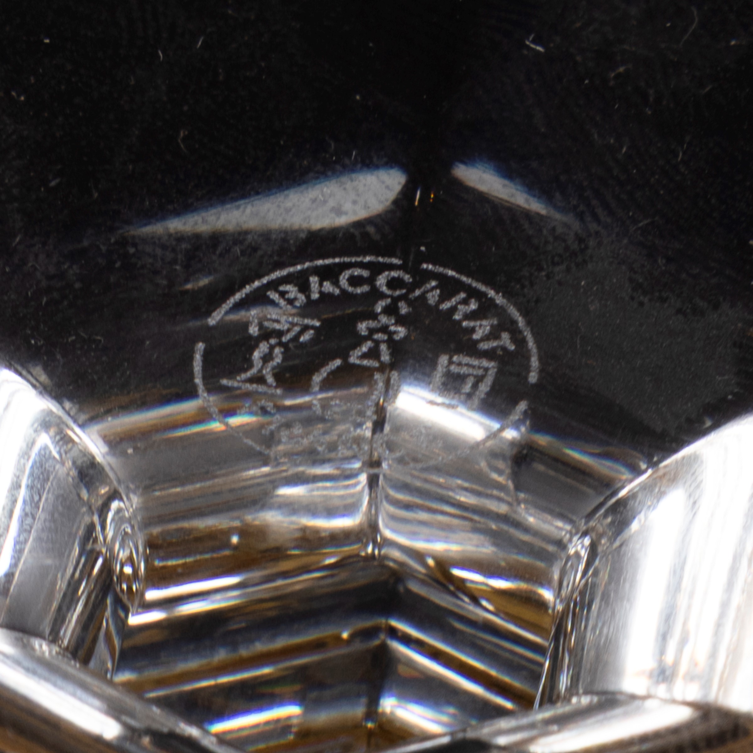 Baccarat, Servizio di bicchieri “Harcourt Empire” in cristallo molato e dorato