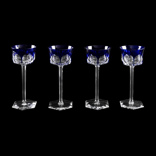 Baccarat, set of 12 Rhine wine glasses