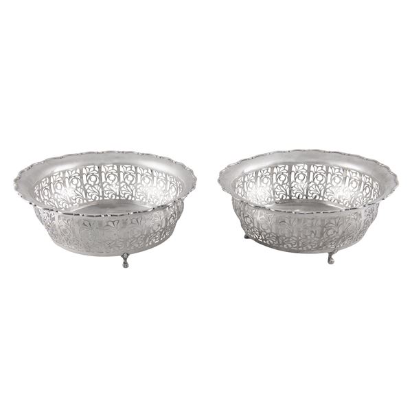 Pair of silver centerpieces