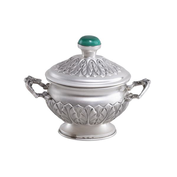 Silver and vermeil sugar bowl