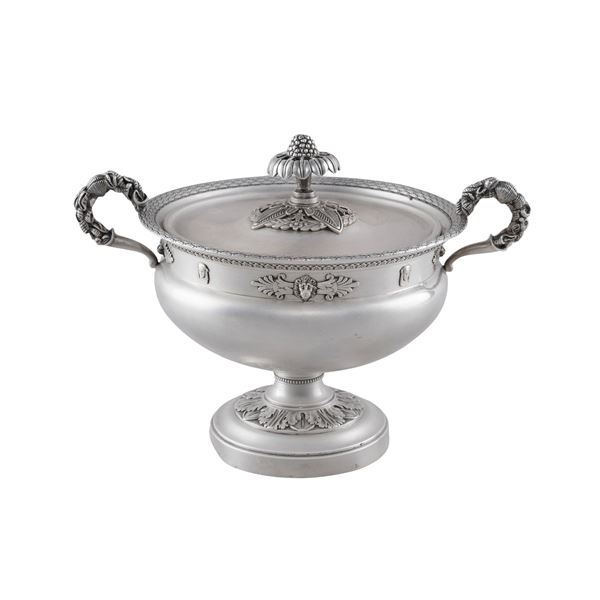 Silver and vermeil sugar bowl