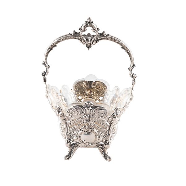 Silver basket with handle
