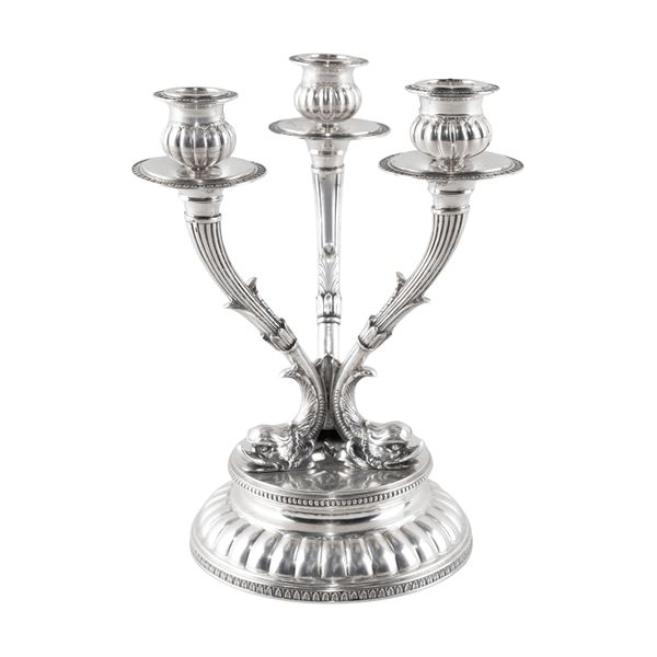 Silver candelabra