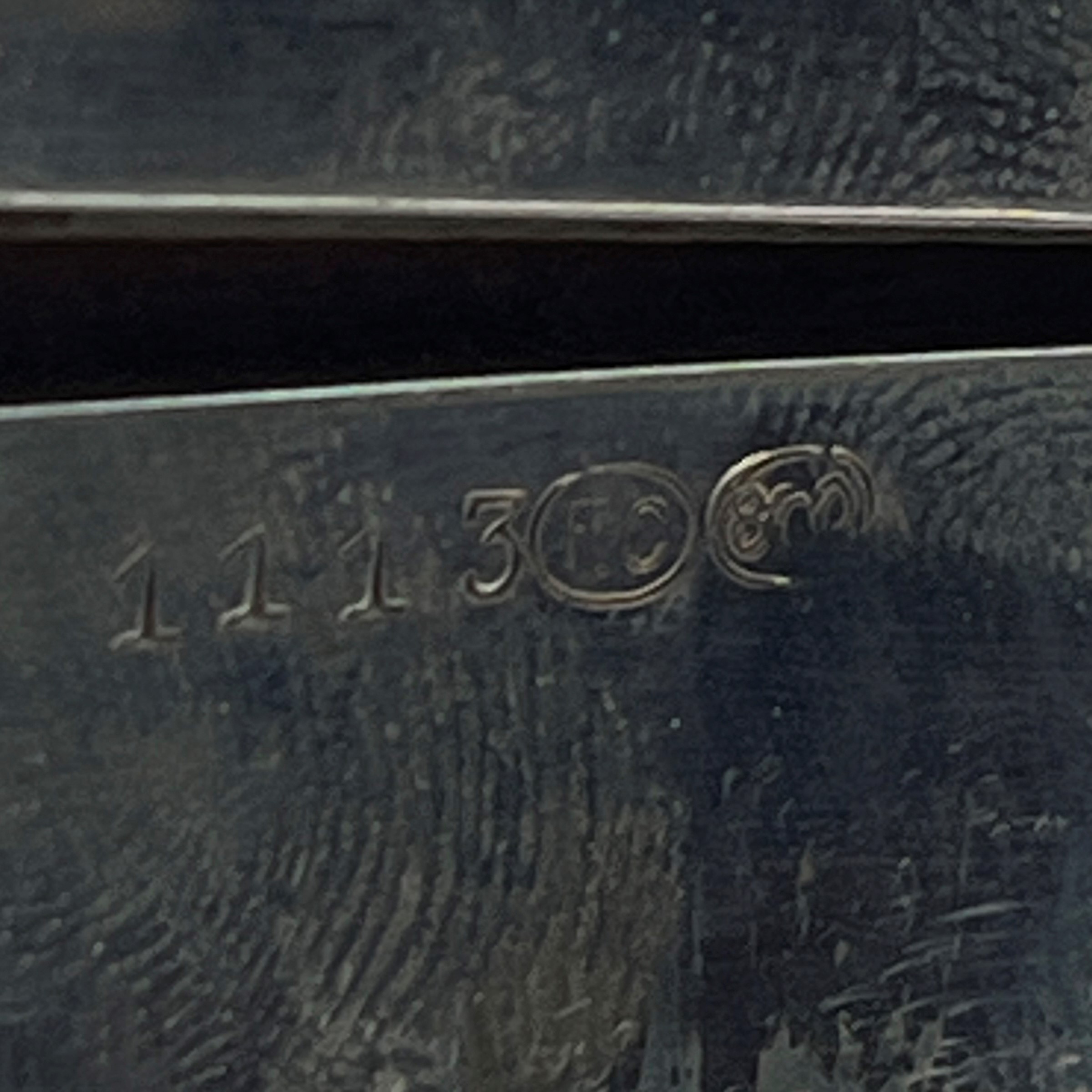 Italia XX Sec., Scatola portasigarette in argento e legno con coperchio inciso