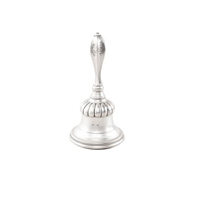 Olanda, 1844, Campanello in argento con presa a balaustro incisa