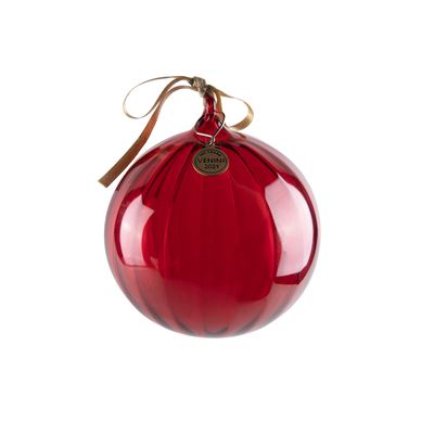 Venini, Decorazione natalizia “Santa Rigadin” in vetro soffiato colorato
