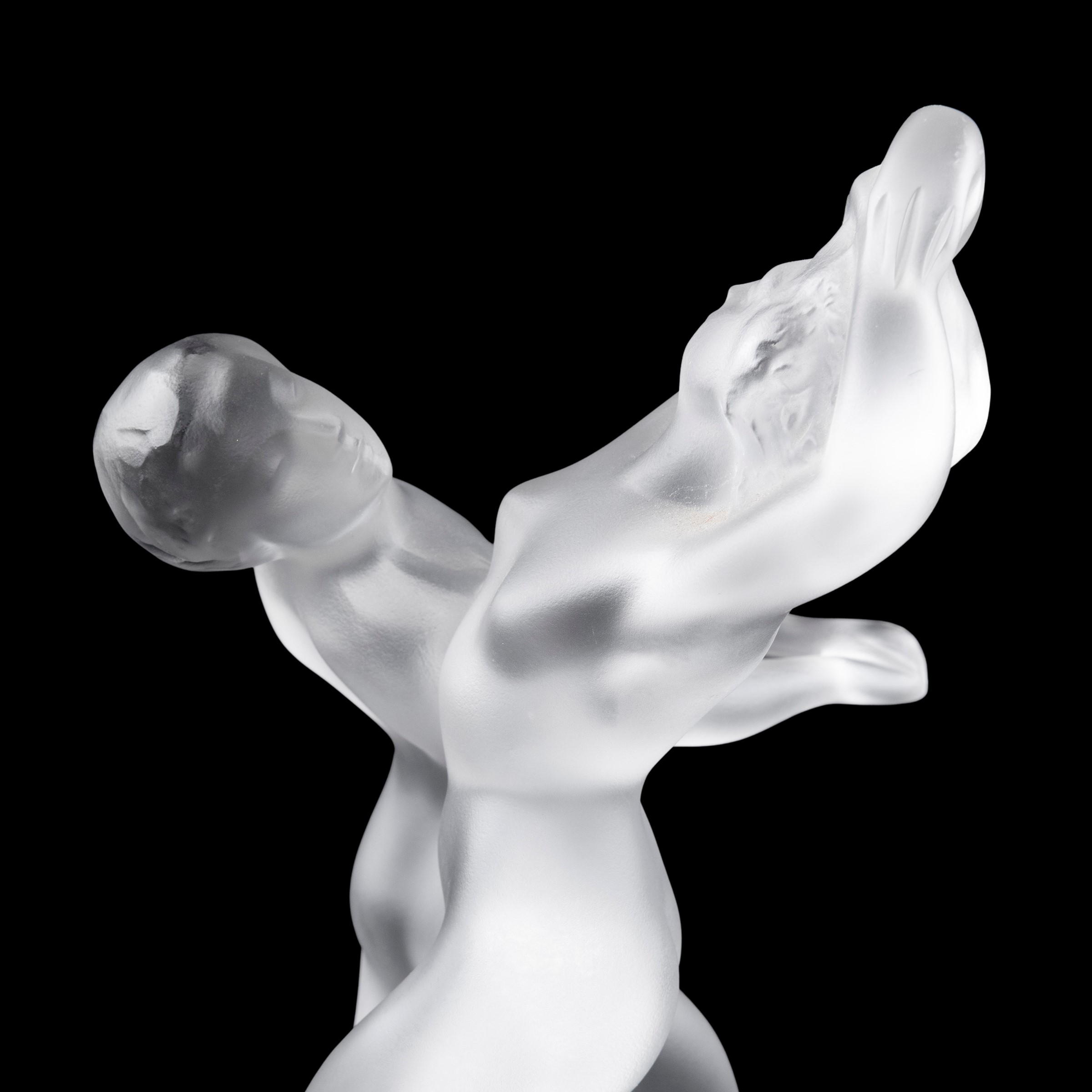 Lalique, Scultura in Vetro e Cristallo Trasparente
