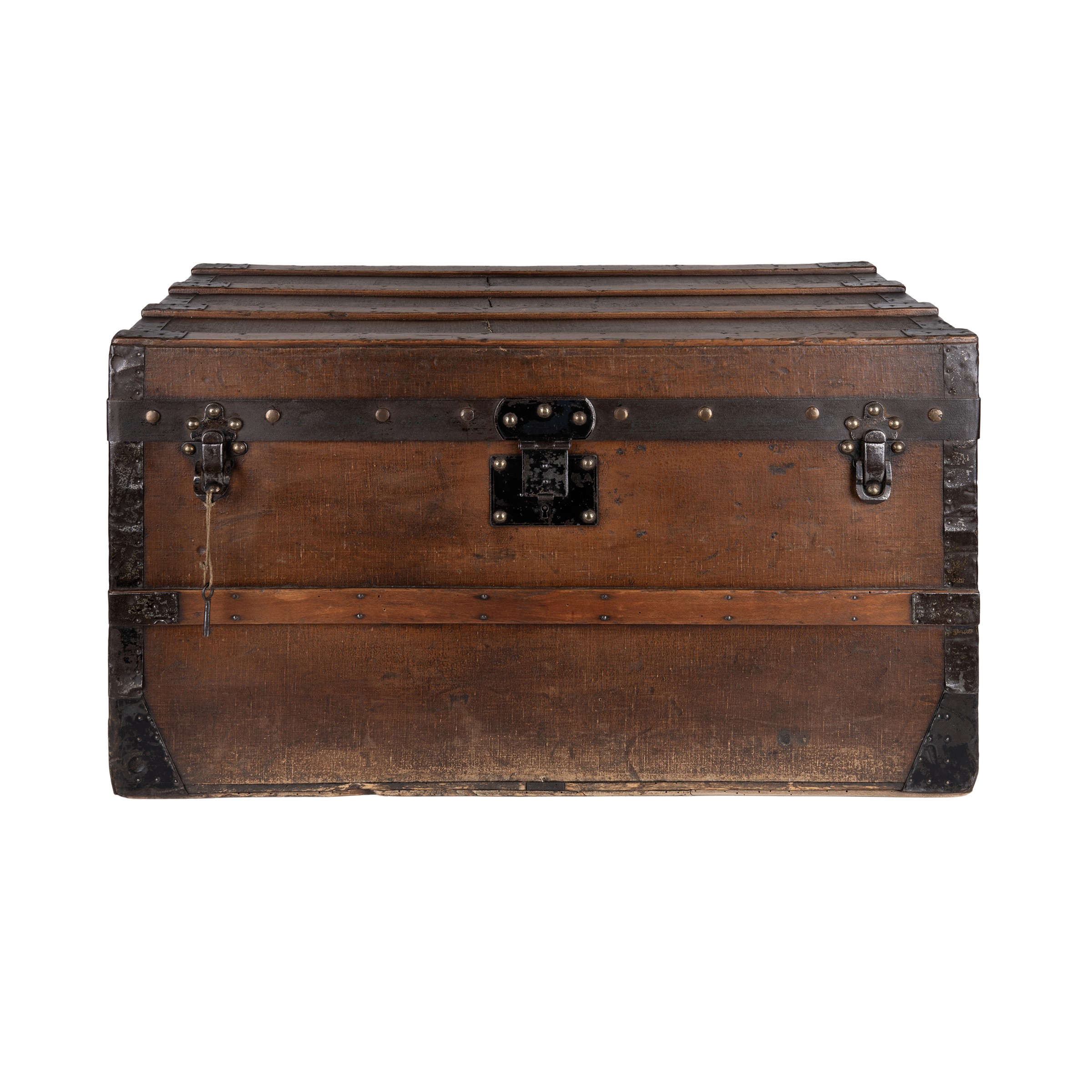 Louis Vuitton, baule da pic-nic in tela con finiture in metallo e ottone, monogramma L.D.