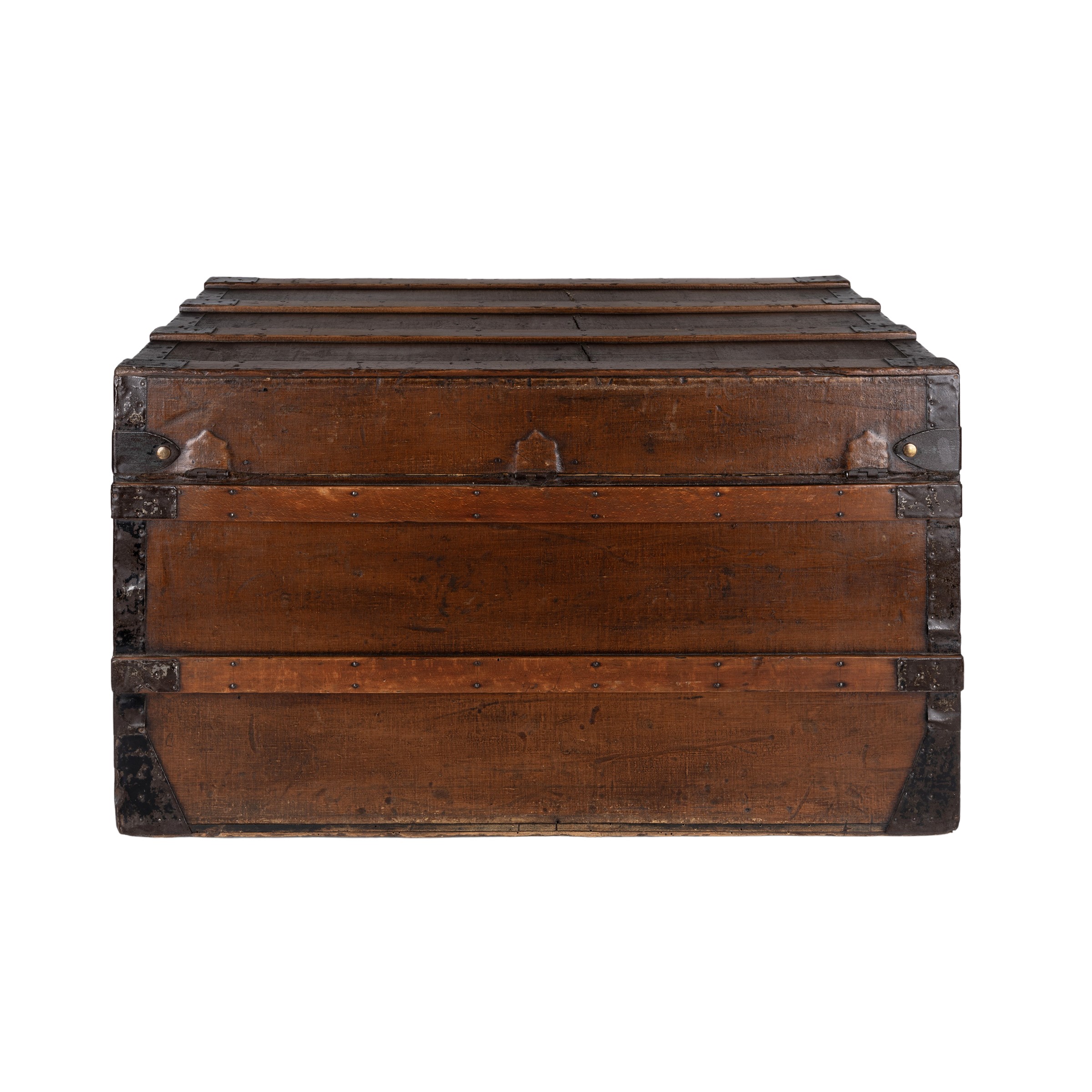 Louis Vuitton, baule da pic-nic in tela con finiture in metallo e ottone, monogramma L.D.