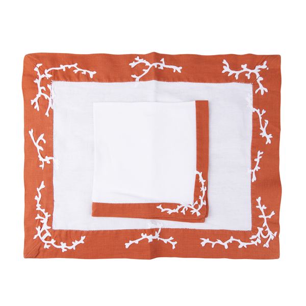 D. Porthault, set of 10 placemats with 10 napkins