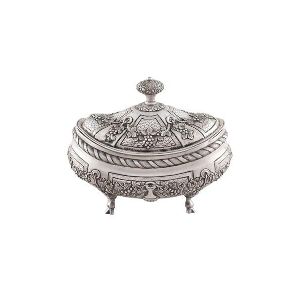 Silver sugar bowl