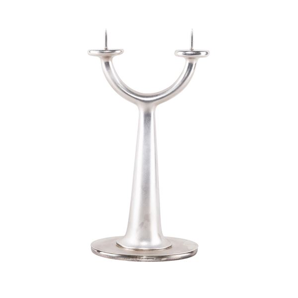 Two-light silver candelabrum