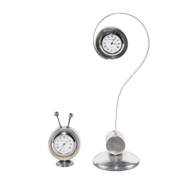 Cleto Munari, pair of table alarm clocks