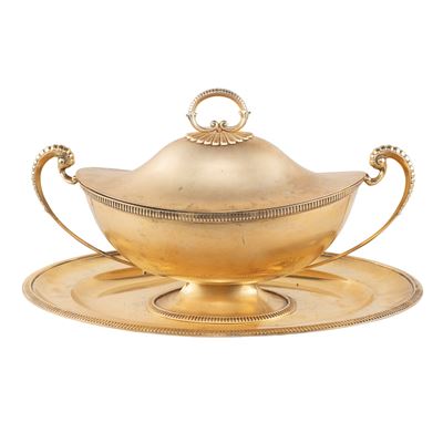 Zuppiera con Presentoire in Vermeil