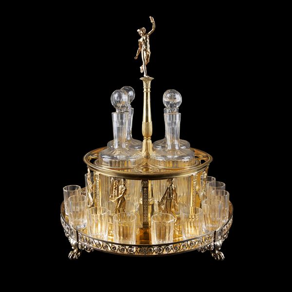 Vermeil and crystal liquor set by Jean-Baptiste-Claude Odiot