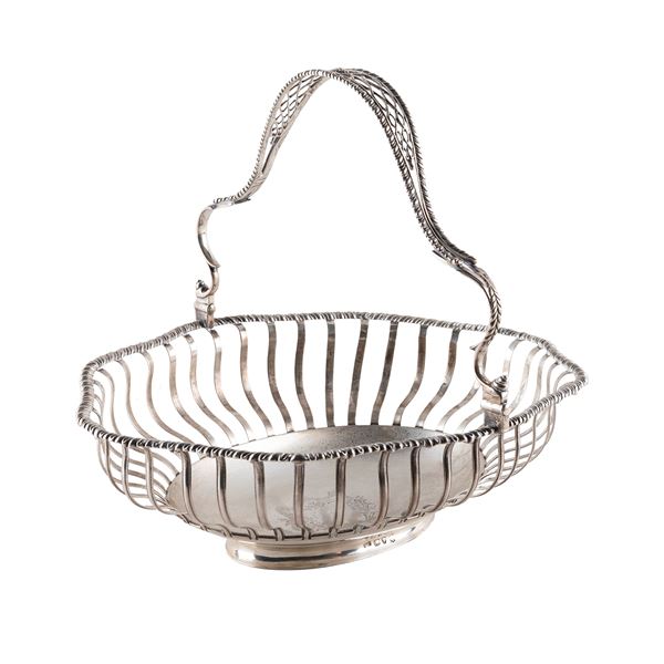 Silver basket with handle
