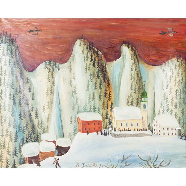 Bernardo Pasotti - "Villaggio innevato"