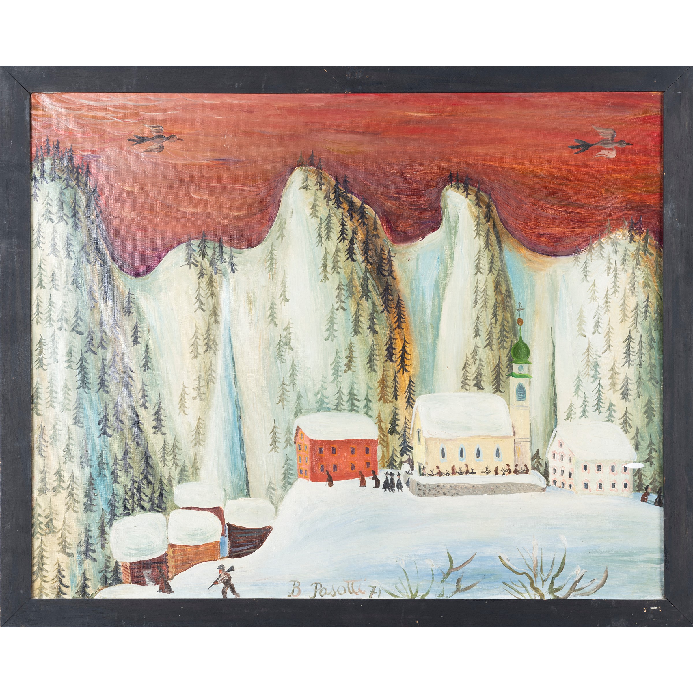 Bernardo Pasotti - Villaggio innevato