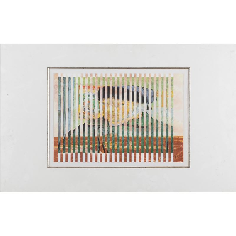 Jiri Kolar - Ricordi offuscati, collage su cartone (1989)