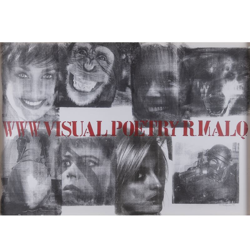 Roberto Malquori - Visualpoetry (decollage) su carta