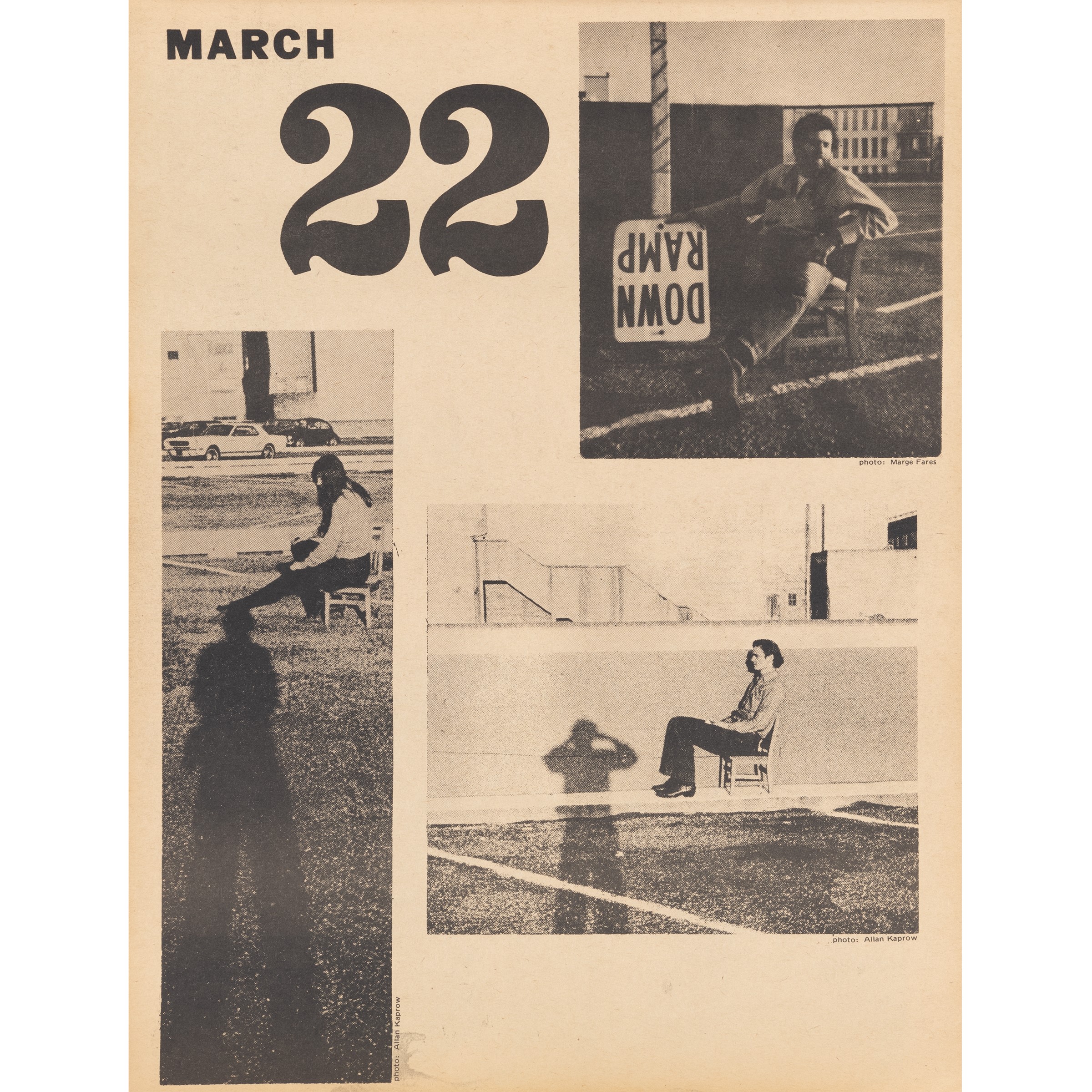 Allan Kaprow - Days off – A Calendar of happenings, stampa su carta, 1970
