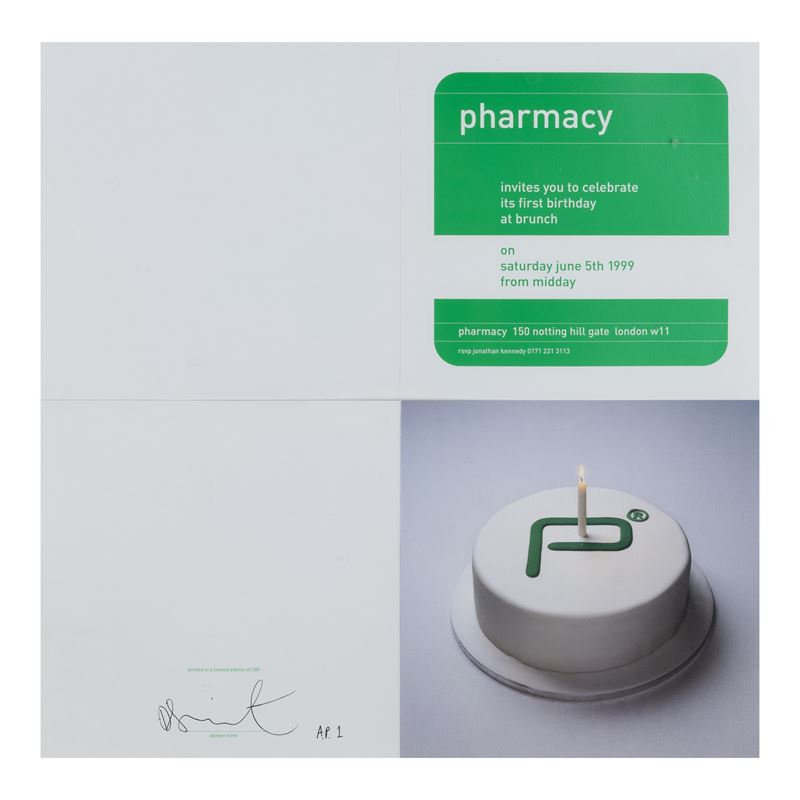 Damien Hirst - "pharmacy - Invitation Cards"