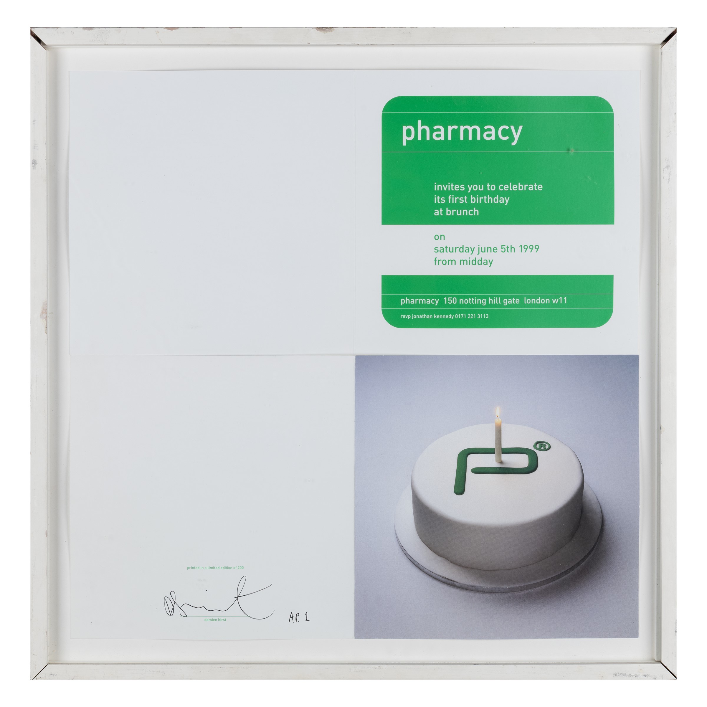 Damien Hirst - "pharmacy - Invitation Cards"