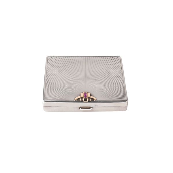 Tiffany & Co., silver, vermeil and yellow gold Decò cigarette box