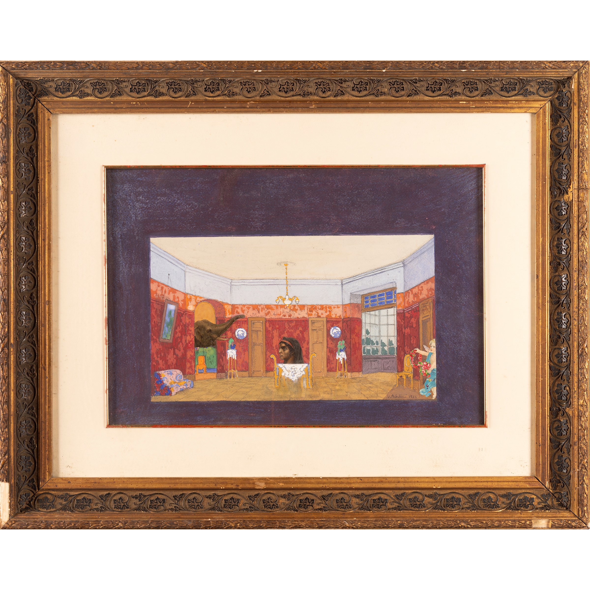 Vinicio Paladini - Senza titolo (tempera, matita e collage su carta)