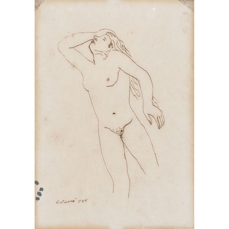 Carlo Carrà - "nudo Femminile"