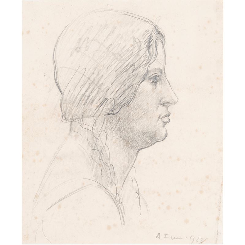 Achille Funi - "profilo Femminile"