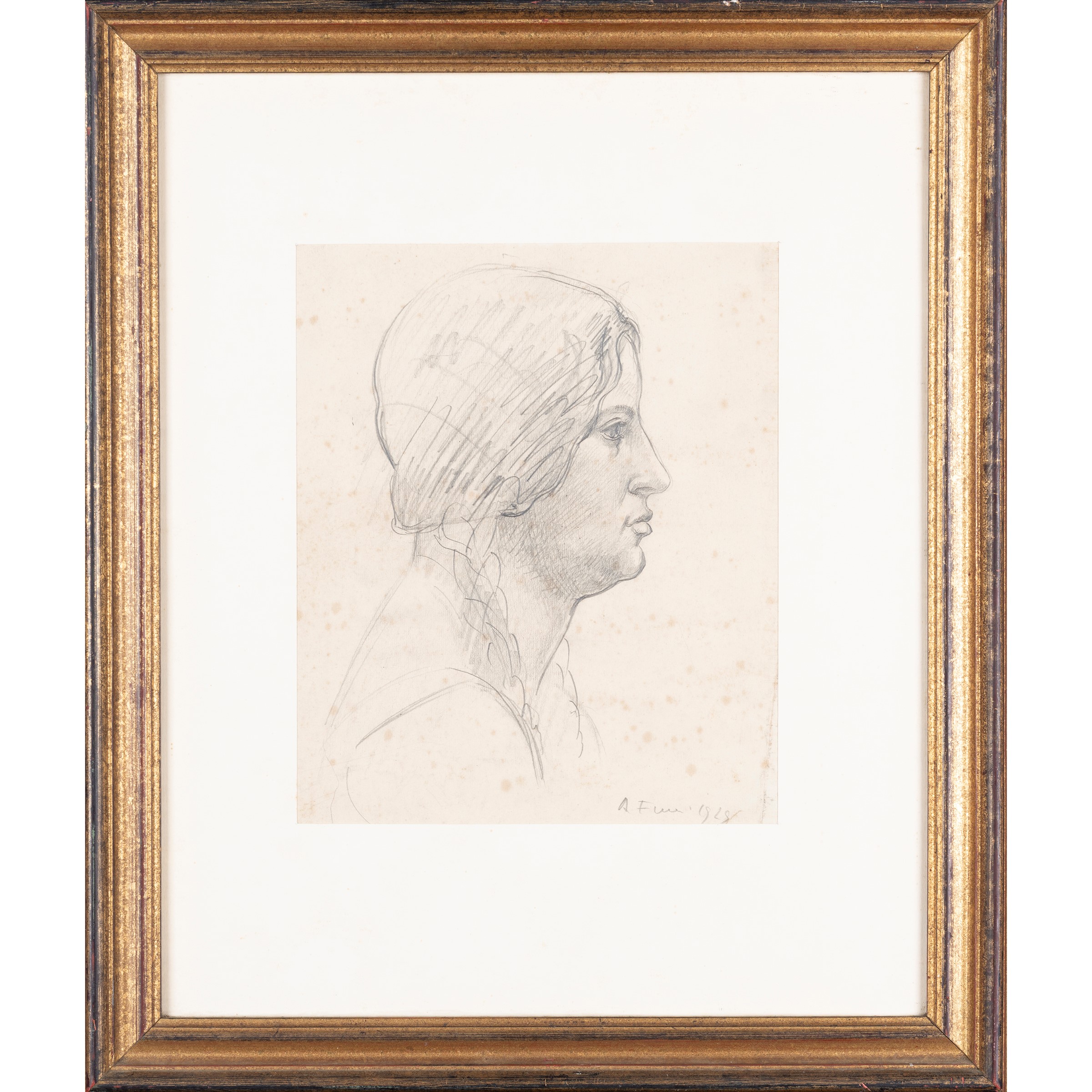 Achille Funi - "profilo Femminile"