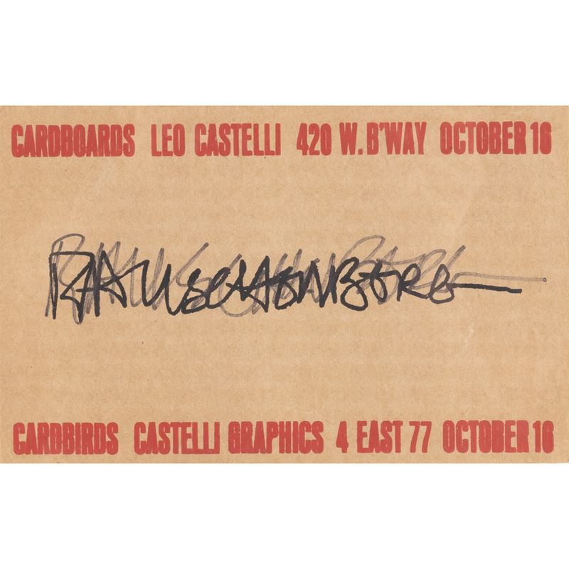 Robert Rauschenberg - "cardboard Leo Castelli"
