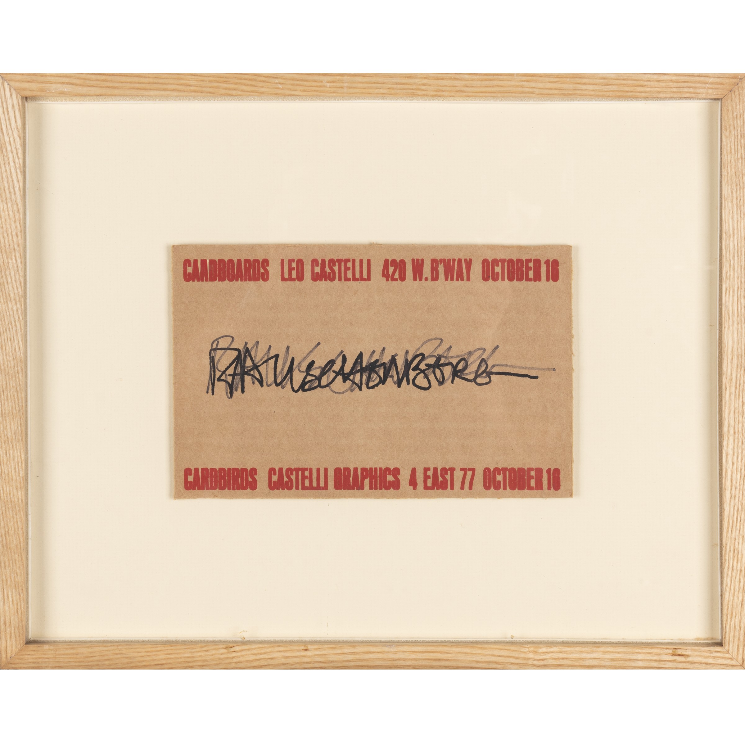 Robert Rauschenberg - "cardboard Leo Castelli"