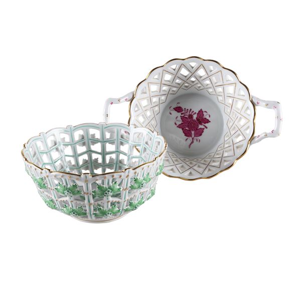 Herend, two baskets