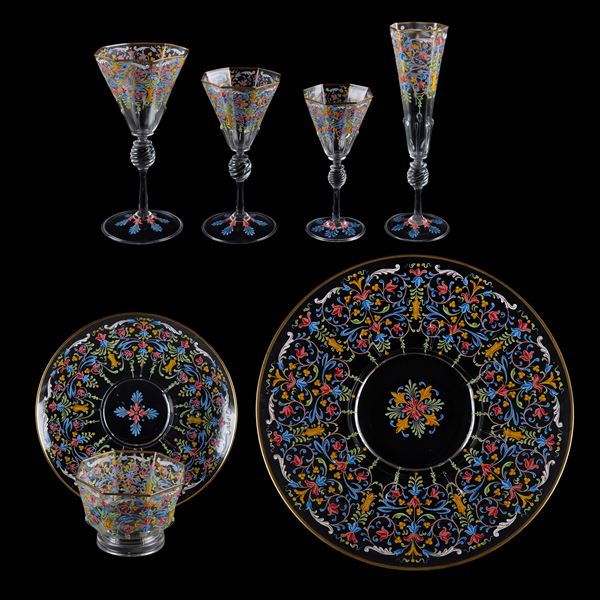 Prod. Salviati & Moser, attributed, tableware service (67)
