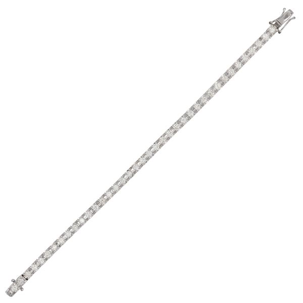 9kt white gold and diamonds tennis bracelet