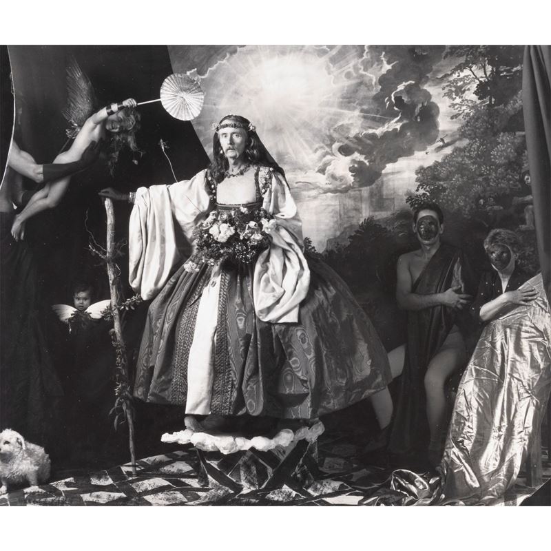 Joel Peter Witkin - "john Herring, Person With Aids, Posed As Flora With Lover And Mother"