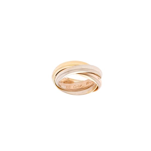 Cartier - 18kt three color gold Trinity ring