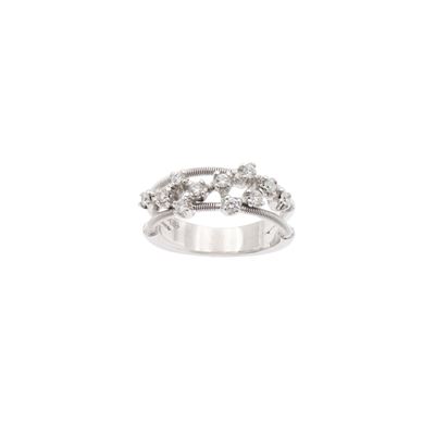 Anello in Oro Bianco 18kt e Diamanti Taglio Brillante