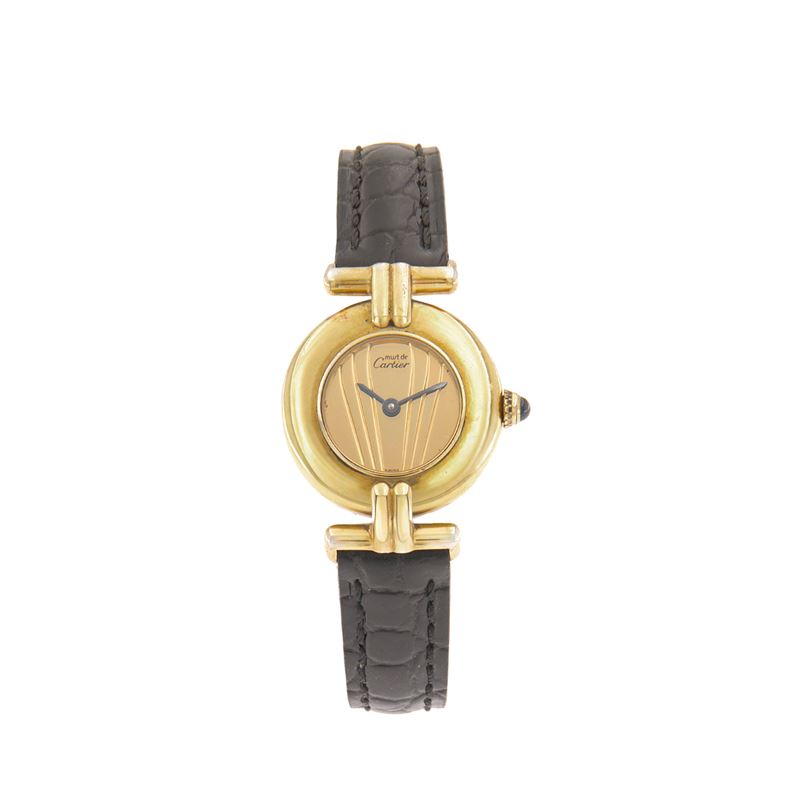 Must de Cartier Colisée, orologio da donna in argento 925 placcato oro