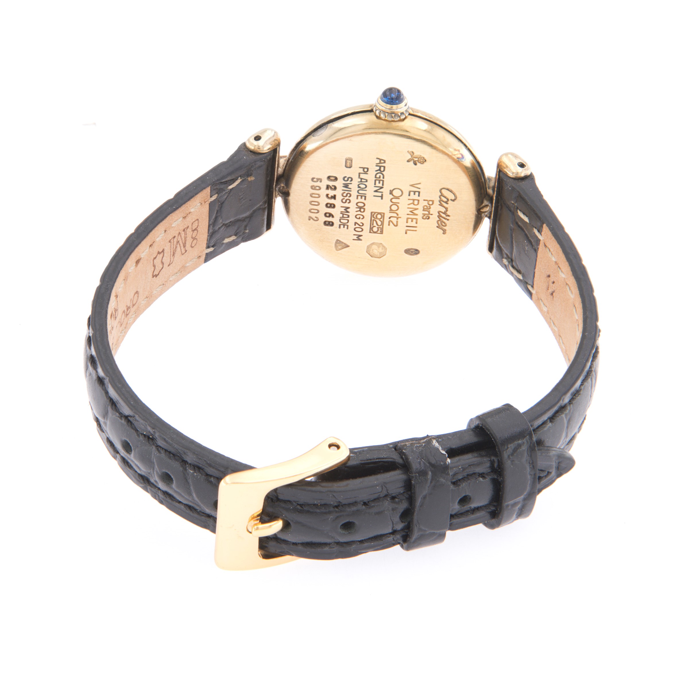 Must de Cartier Colisée, orologio da donna in argento 925 placcato oro