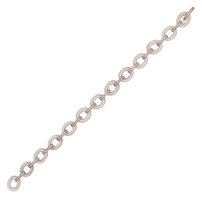 Bracciale in Oro Rosa 18kt e Maglie in Madreperla