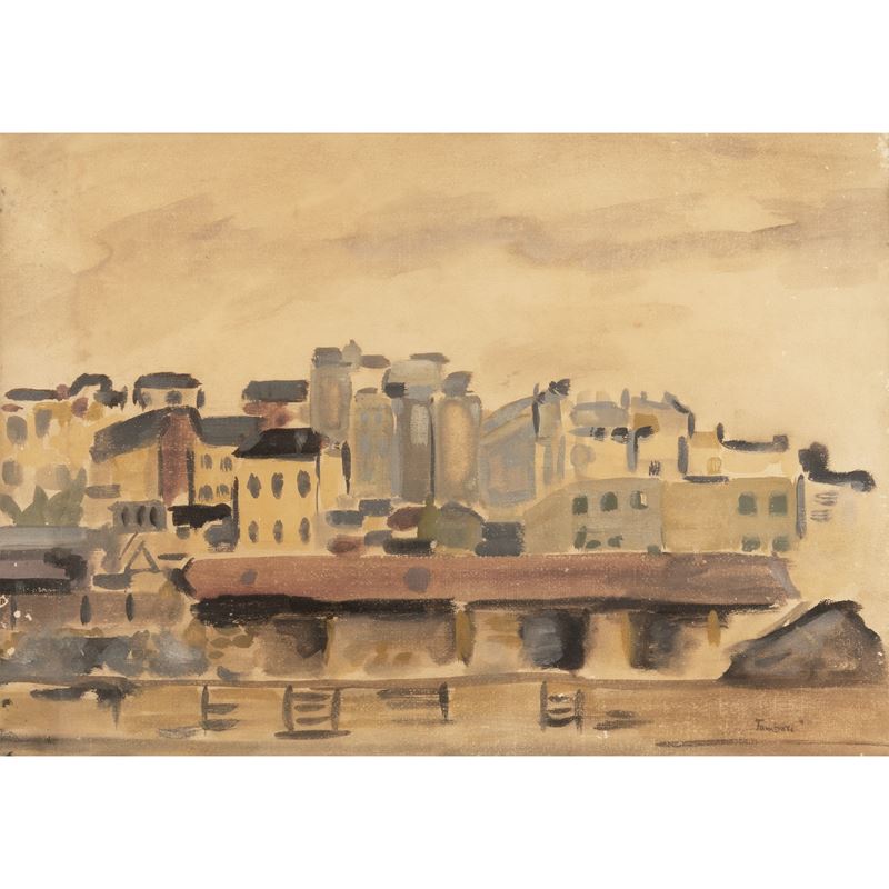 Orfeo Tamburi - "veduta di Città"