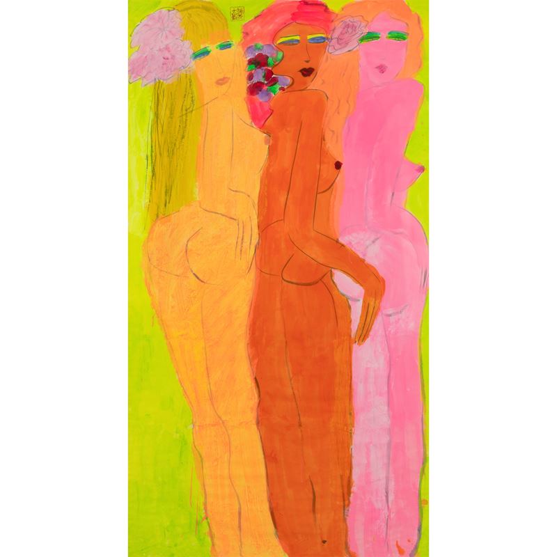 Ting Walasse - 'three Beauties'