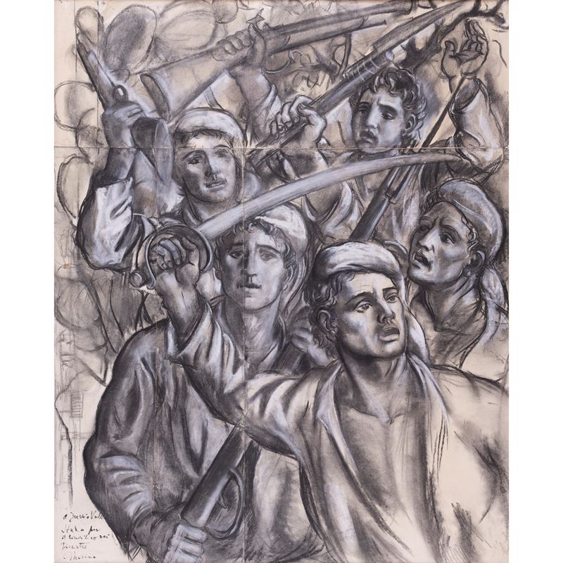 Renato Marino Mazzacurati - "cartone per il Monumento ai Picciotti"
