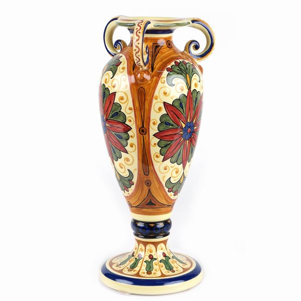 Vaso in ceramica policroma
