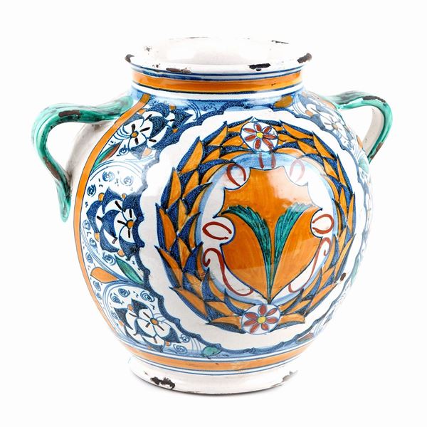 An Italian ceramic apothecary "San Marco" vase